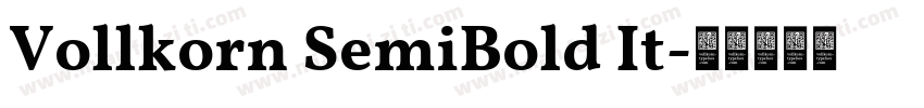 Vollkorn SemiBold It字体转换